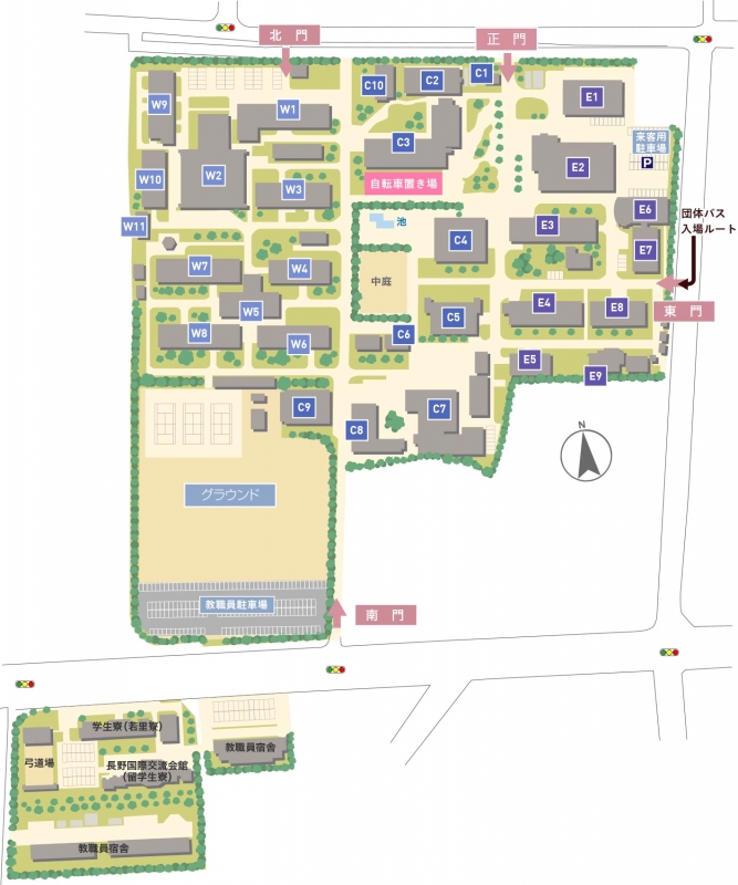 会場（SASTec）：E2の建物